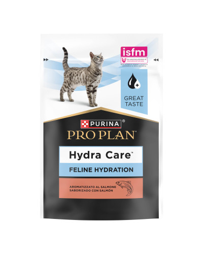 Влажный дополнительный корм PRO PLAN Hydra Care для взрослых кошек для увеличения потребления жидкости, с лососем, 10х75 г