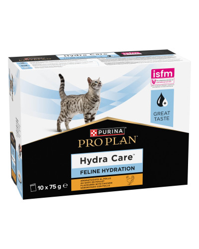 Влажный дополнительный корм PRO PLAN Hydra Care для взрослых кошек для увеличения потребления жидкости, с курицей, 10х75 г