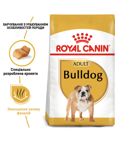 Корм для собак породи Англійський бульдог ROYAL CANIN BULLDOG ADULT 12 кг