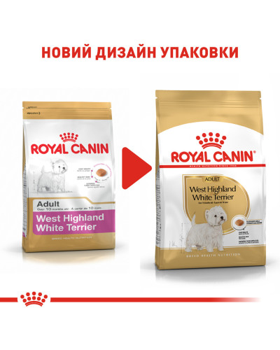 Корм для дорослих собак породи Вест-Хайленд-Уайт-тер'єр ROYAL CANIN WESTIE ADULT 3 кг