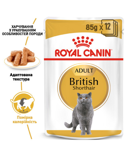 Вологий корм для дорослих котів ROYAL CANIN BRITISH SHORTHAIR ADULT 85 г