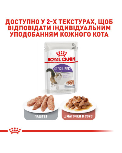 Вологий корм для дорослих стерилізованих котів ROYAL CANIN STERILIZED LOAF 85 г