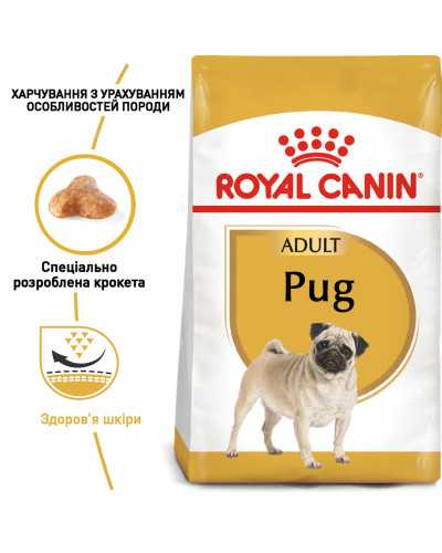 Корм для дорослих собак породи Мопс ROYAL CANIN PUG ADULT 1.5 кг