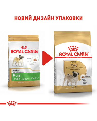 Корм для дорослих собак породи Мопс ROYAL CANIN PUG ADULT 1.5 кг