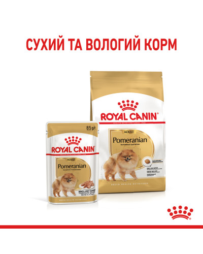 Вологий корм для собак породи Померанський шпіц ROYAL CANIN POMERANIAN ADULT паштет 85 г