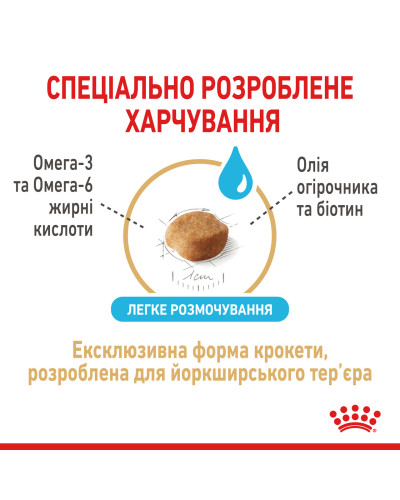 Корм для зрілих собак породи Йоркшир-тер'єр ROYAL CANIN YORKSHIRE TERRIER AGEING 8+ (віком від 8 років) 1.5 кг
