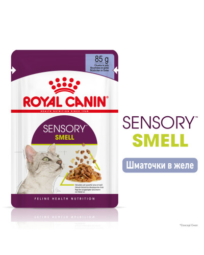 Вологий корм для дорослих котів ROYAL CANIN SENSORY SMELL JELLY 85 г, стимулює нюхові рецептори