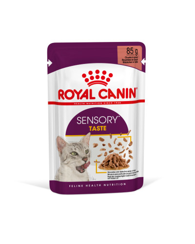 Вологий корм для дорослих котів ROYAL CANIN SENSORY TASTE GRAVY 85 г, шматочки у соусі, cтимулює смак