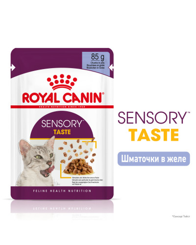 Вологий корм для дорослих котів ROYAL CANIN SENSORY TASTE JELLY 85 г, шматочки у желе, cтимулює смак