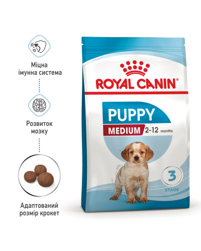 Корм для цуценят середніх порід ROYAL CANIN MEDIUM PUPPY 4 кг