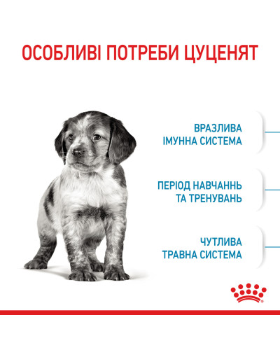 Корм для цуценят середніх порід ROYAL CANIN MEDIUM PUPPY 4 кг