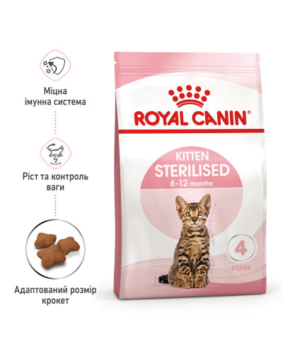Корм для стерилізованих кошенят ROYAL CANIN KITTEN STERILISED 2 кг