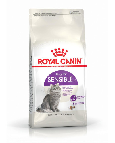 Корм для дорослих котів з чутливою травною системою ROYAL CANIN SENSIBLE 10 кг