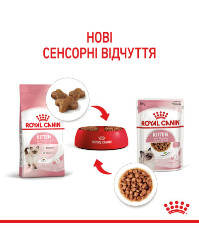 Влажный корм для котят (кусочки в соусе) ROYAL CANIN KITTEN IN GRAVY 85 г в паучах