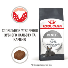 Корм для котів ROYAL CANIN DENTAL CARE 1.5 кг, для зменшення утворення зубного нальоту та каменю