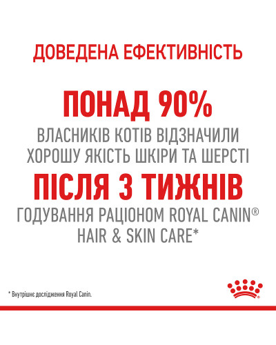 Корм для котів ROYAL CANIN HAIR&amp;amp;amp;amp;amp;amp;amp;SKIN CARE 400 г, для підтримки здоров’я шкіри та блиску шерсті