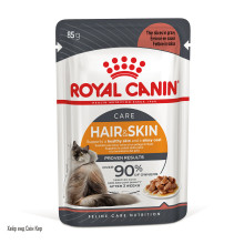 Влажный корм для взрослых кошек ROYAL CANIN HAIR and SKIN CARE IN GRAVY 85 г