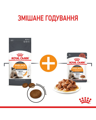 Влажный корм для взрослых кошек ROYAL CANIN HAIR&amp;amp;amp;amp;amp;amp;SKIN CARE IN GRAVY 85 г