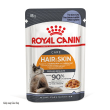 Влажный корм для взрослых кошек ROYAL CANIN HAIR and SKIN CARE IN JELLY 85 г