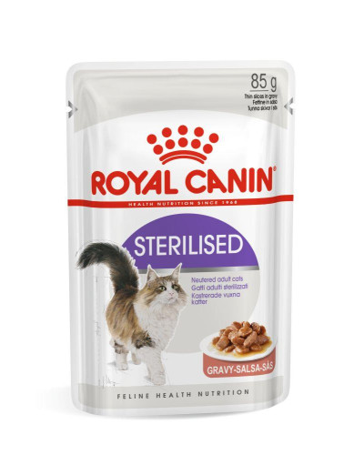 Вологий корм для дорослих стерилізованих котів ROYAL CANIN STERILISED IN GRAVY 85 г