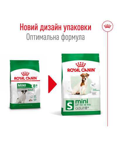 Корм для дорослих собак дрібних порід ROYAL CANIN MINI ADULT 8+ (віком від 8 років) 800 г