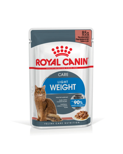 Вологий корм для дорослих котів ROYAL CANIN LIGHT WEIGHT CARE шматочки в соусі 85 г,  від набору зайвої ваги