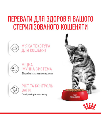 Вологий корм для стерилізованих кошенят ROYAL CANIN KITTEN STERILISED IN GRAVY 85 г