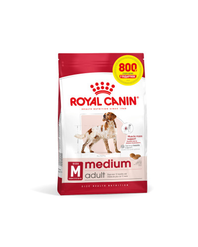 Корм для взрослых средних пород ROYAL CANIN MEDIUM ADULT 3.2 кг + 800 г в подарок