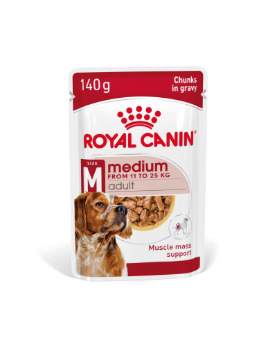 Вологий корм для дорослих собак середніх розмірів ROYAL CANIN MEDIUM ADULT IN GRAVY 0.14 кг