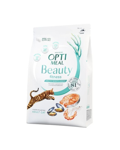 Сухий корм для кішок Optimeal Beauty Fitness Healthy Weight & Joints 4 кг – морепродукти