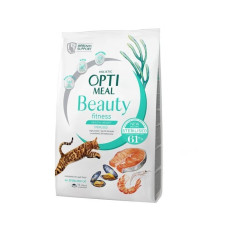 Сухий корм для кішок Optimeal Beauty Fitness Healthy Weight Adult Sterilised 1,5 кг – морепродукти