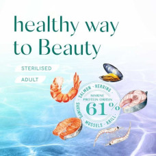 Сухий корм для кішок Optimeal Beauty Fitness Healthy Weight Adult Sterilised 1,5 кг – морепродукти
