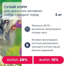 Сухой корм для собак Club 4 Paws Adult Active Medium Breeds 5 кг - курица