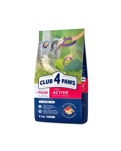 Сухий корм для собак Club 4 Paws Adult Active Medium Breeds 5 кг - курка