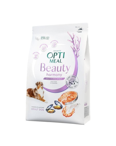 Сухий корм для собак усіх порід Optimeal Beauty Harmony із заспокійливим ефектом 4 кг (морепродукти)