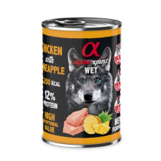 Повнораціонний вологий корм Alpha Spirit Chicken with Paineapple з куркою та ананасами для дорослих собак 400 г (as969992)