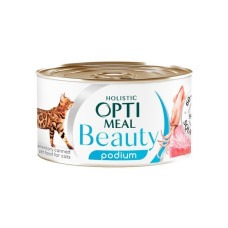 Вологий корм для кішок Optimeal Beauty Podium 70 г (тунець та кальмари)