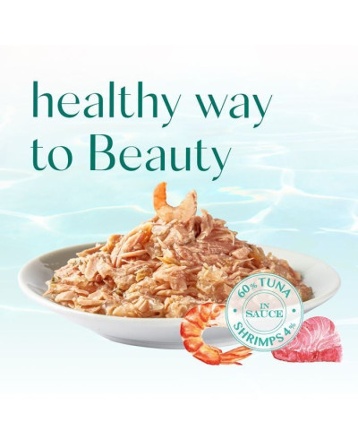 Вологий корм для кішок Optimeal Beauty Fitness 70 г (тунець з креветками)