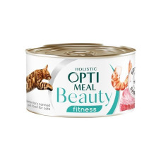 Вологий корм для кішок Optimeal Beauty Fitness 70 г (тунець з креветками)