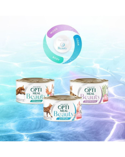 Вологий корм для кішок Optimeal Beauty Harmony 70 г (тунець)