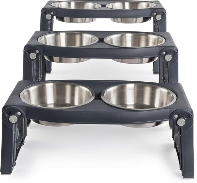 Купить Миска двойная для животных Dexas Adjustable 2хPet Feeder со стали с регулируемыми ножками 960 мл (PW120432SS) Миска двойная для животных Dexas Adjustable 2хPet Feeder со стали с регулируемыми ножками 960 мл (PW120432SS)