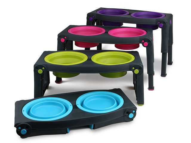 Купить Миска двойная для животных Dexas Adjustable 2хPet Feeder с регулируемыми ножками 960 мл Серый (PW120432429) Миска двойная для животных Dexas Adjustable 2хPet Feeder с регулируемыми ножками 960 мл Серый (PW120432429)